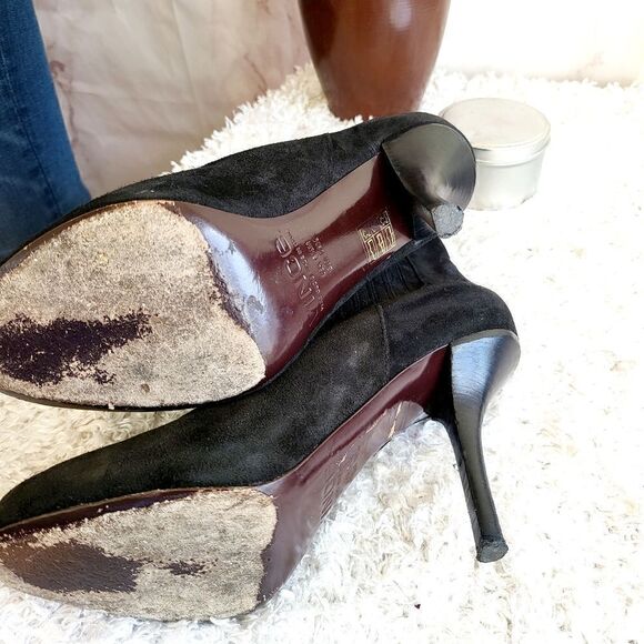 Vince suede leather high heel ankle boots - Picture 6 of 7